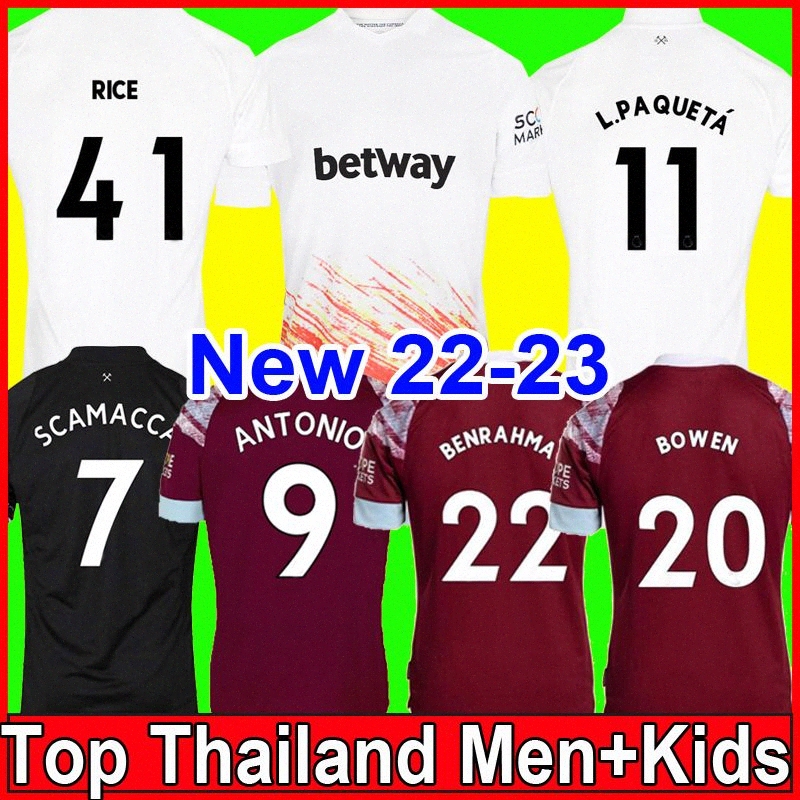22 23 L.PAQUETA RICE Soccer Jerseys West Hams BOWEN BENRAHMA LANZINI ANTONIO SCAMACCA NOBLE FORNALS DAWSON Vlasic SOUCEK Men kids kits set Football Sh a4ch#, 23 home+patch
22 23 L.PAQUETA RICE Soccer Jerseys West Hams BOWEN BENRAHMA LANZINI ANTONIO SCAMACCA NOBLE FORNALS DAWSON Vlasic SOUCEK Men kids kits set Football Sh a4ch#, 23 home+patch
