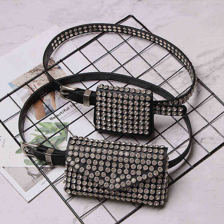 belt bags Blinkbling Shiny Pu Mini Square Waist Bag Rectangular Two Options Recommended for Heavy Industry 220723