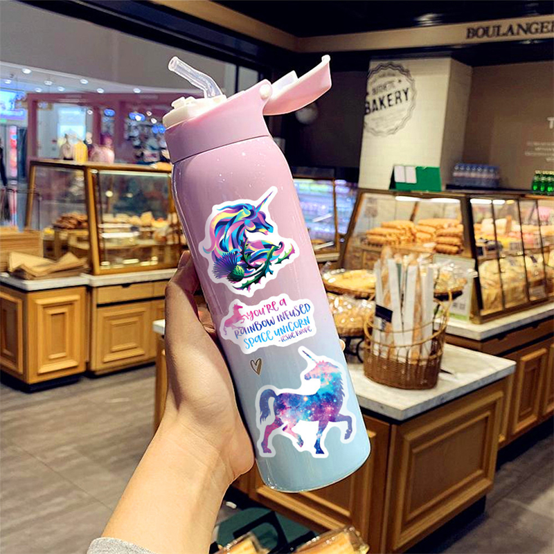 50PCS Cute cartoon Unicorn stickers Rainbow Graffiti Kids Toy Skateboard car Motorcycle Bicycle Sticker Decals Wholesale