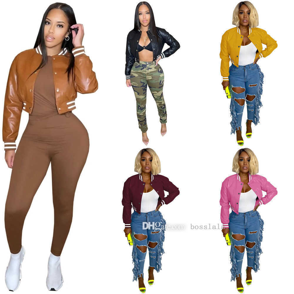 Retail Women Leather Baseball Jackets Designer Stand Collar Hip Hop Crop Tops Threaded Stretch Short Coat Winter Windproof, Yellow
Retail Women Leather Baseball Jackets Designer Stand Collar Hip Hop Crop Tops Threaded Stretch Short Coat Winter Windproof, Yellow