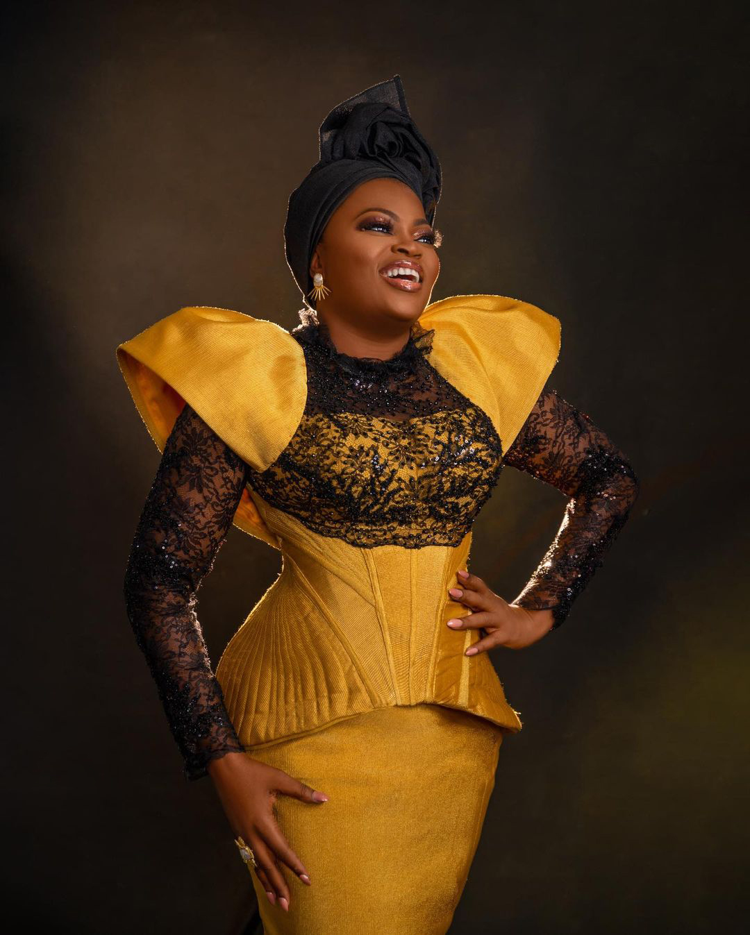 Gold Lace Mother Of The Bride Dresses Ankle Length Full Sleeve Fashion Designed Arabic Evening Gown 2 Pieces Set Plus Size