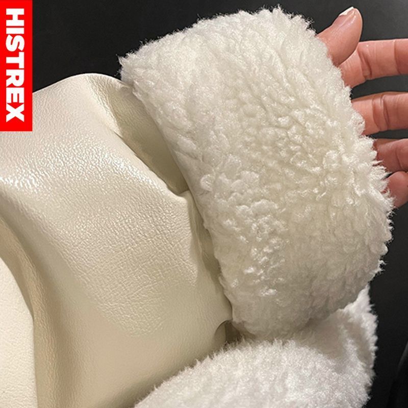 Mens Down Parkas HISTREX Reversible Jackets Men PU Leather Lambswool Thick Coat Winter Warm Parka Harajuku Overcoat Fashion Clothing 220928
