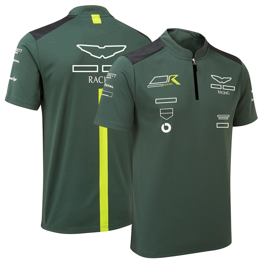 Official Team Same Driver T-Shirt Formula 1 Racing Polo Shirt Short Sleeve F1 Fans Summer Fashion Green Jersey T-shirt Custom d 985