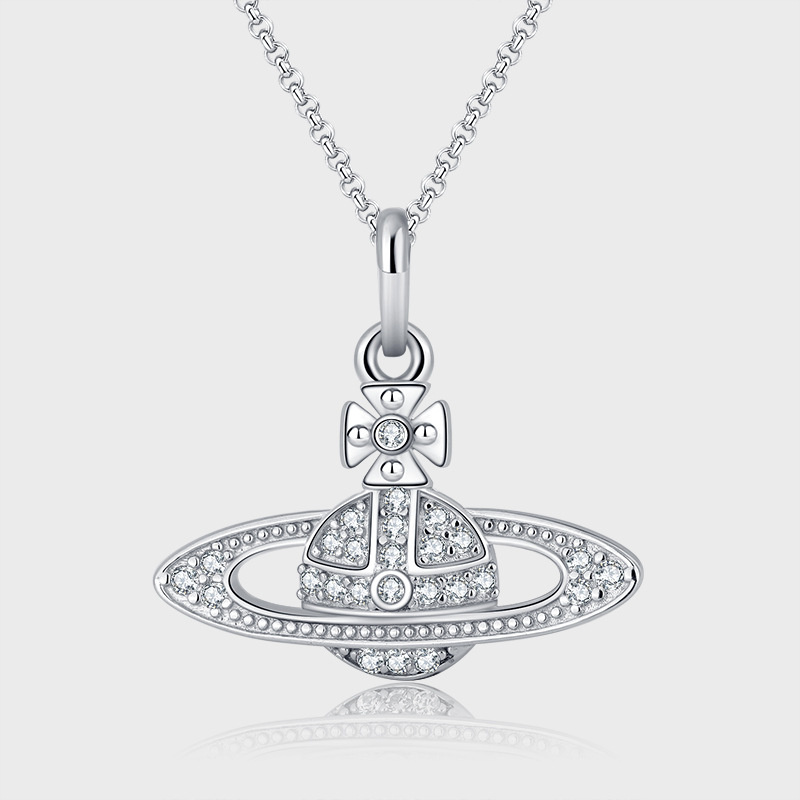 Vivian S925 Silver Pendant Necklace Saturn Pin Zircon Clavicle Chain Ladies Fashion Jewelry
Vivian S925 Silver Pendant Necklace Saturn Pin Zircon Clavicle Chain Ladies Fashion Jewelry