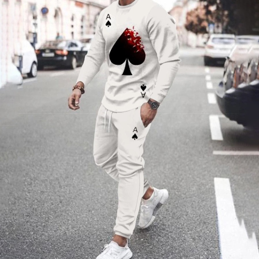 Men's Tracksuits Tracksuit Spring Autumn Clothes Outfit 2 Piece Sets Long-sleeve T-shirt Casual Outdoor Street Style Set O-neck Sportswear 220929