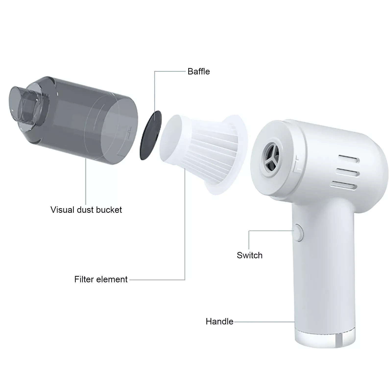 Portable wet and dry car vacuum cleaner for household appliances 120W power 9000pa suction mini 2022 new wireless cleaner196H8496339