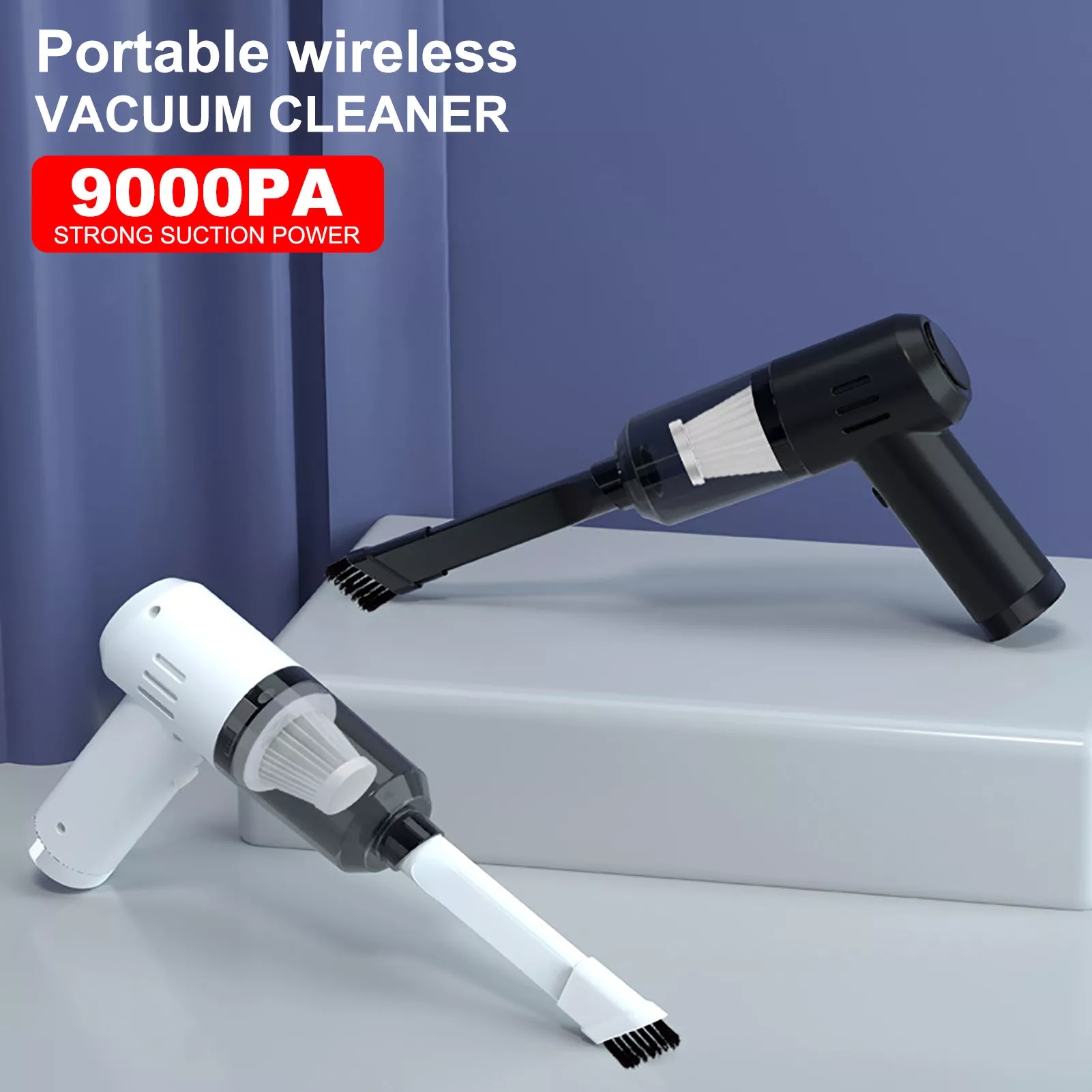 Portable wet and dry car vacuum cleaner for household appliances 120W power 9000pa suction mini 2022 new wireless cleaner196H8496339