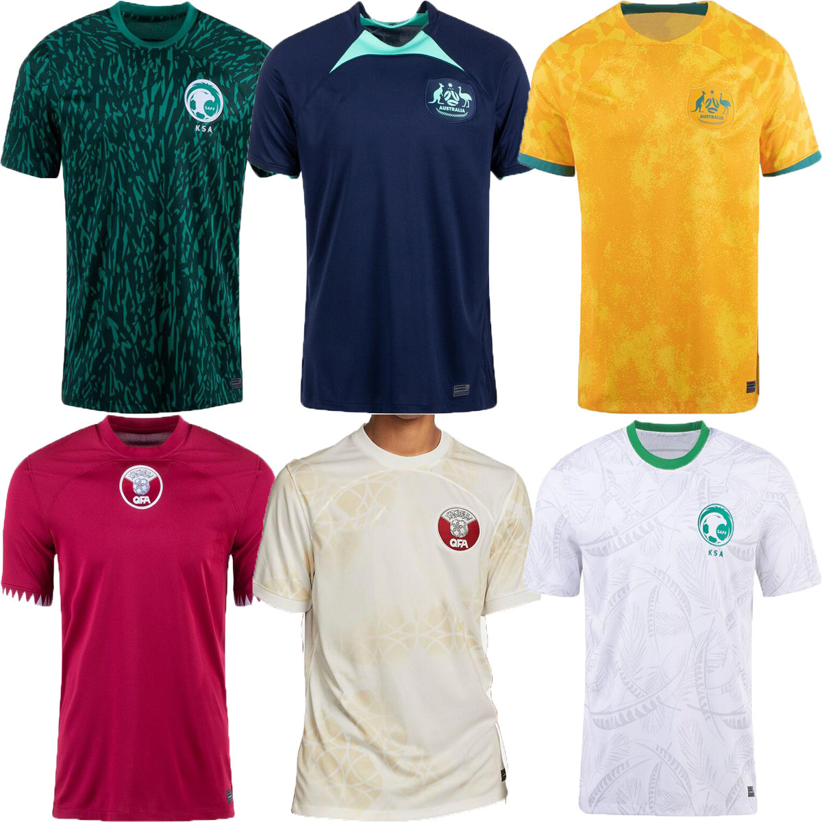 2022 Qatar Soccer Jerseys home and away Australias 2023 SAUDI ARABIA Camisetas De Futbol 22 23 MEN Football Shirt Uniform national team Australie Uniform
2022 Qatar Soccer Jerseys home and away Australias 2023 SAUDI ARABIA Camisetas De Futbol 22 23 MEN Football Shirt Uniform national team Australie Uniform