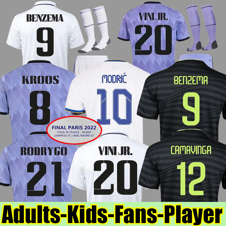 2023 BENZEMA Finals soccer jersey 22 23 football shirt Real Madrids CAMAVINGA ALABA MODRIC VALVERDE camiseta men kids 2022 uniforms 999028, Away lfp
2023 BENZEMA Finals soccer jersey 22 23 football shirt Real Madrids CAMAVINGA ALABA MODRIC VALVERDE camiseta men kids 2022 uniforms 999028, Away lfp