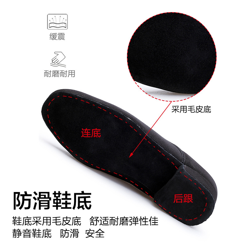 Men Modern Standard Tap Dance Shoes Soft Soled Professional Breathable Latin Sports Sneakers Square Platform Dancing