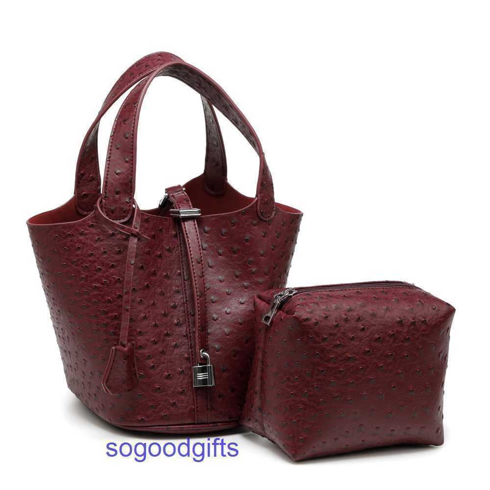 H Handbag Women's Designer Bags Genuine Leather Picotn Lock Handbags Tote Bag 2023 Vegetable Basket Bag Litchi Pattern Ostrich Pn Jx8j, Wine red with litchi grain
H Handbag Women's Designer Bags Genuine Leather Picotn Lock Handbags Tote Bag 2023 Vegetable Basket Bag Litchi Pattern Ostrich Pn Jx8j, Wine red with litchi grain