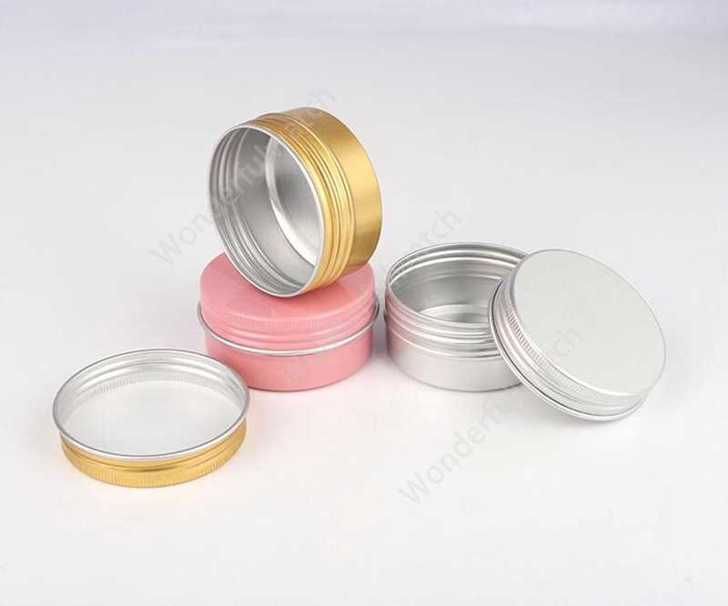 50g Metal Aluminium Bottle Tins Lip Balm Containers Empty Jars Screw Top Tin Cans White Gold Black Drop Delivery Packing Bottles 1152pcs DAW493