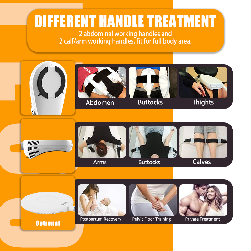 5 Handles EMslim RF Slimming EMS Cellulite Reduction Electromagnetic HIEMT Muscle Stimulator Beauty Machine Salon Use