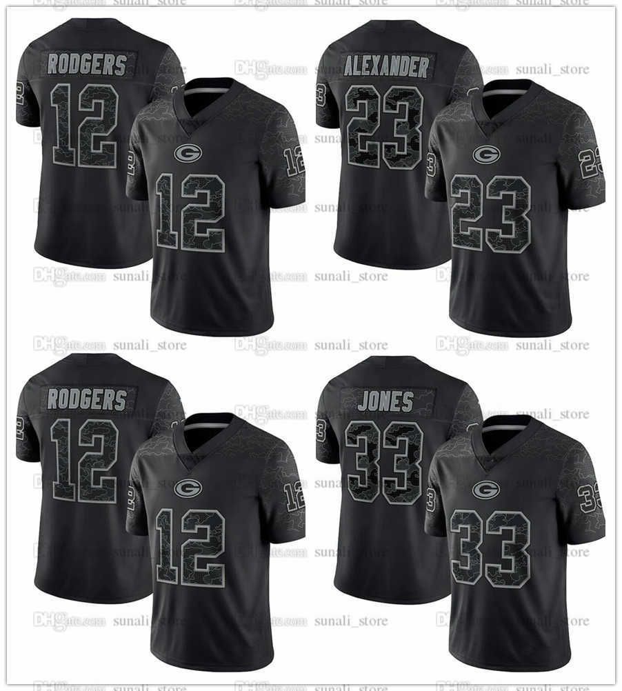 custom Black Reflective RFLCTV Limited Football 12 Aaron Rodgers Jerseys 33 Aaron Jones 23 Jaire Alexander Green Bay''Packers''Jersey, Custom name number
custom Black Reflective RFLCTV Limited Football 12 Aaron Rodgers Jerseys 33 Aaron Jones 23 Jaire Alexander Green Bay''Packers''Jersey, Custom name number