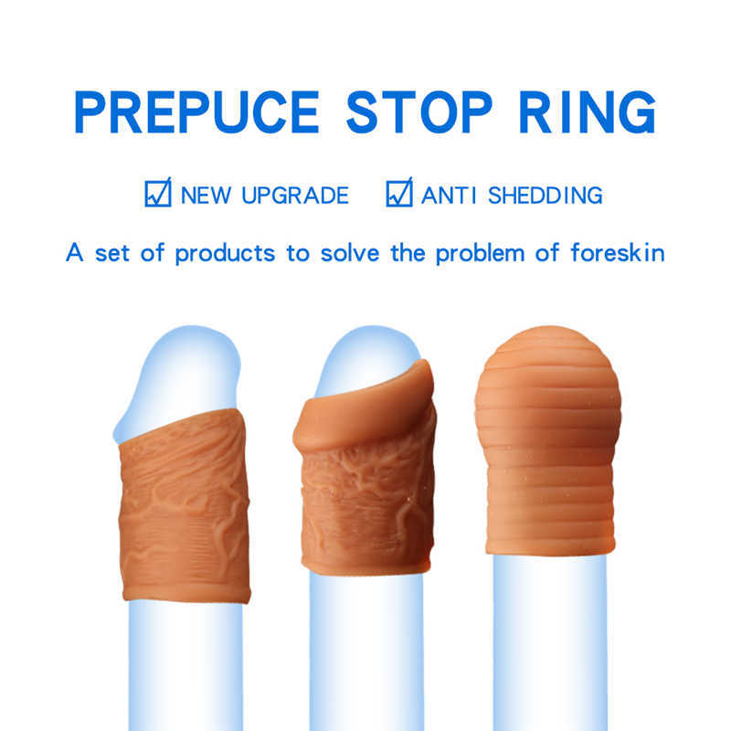Beauty Items Phimosis Correction Ring Soft Silicone Delayed Ejaculation Foreskin Corrector G Spot Clitoris Stimulator Erotic sexy Toys For Men
