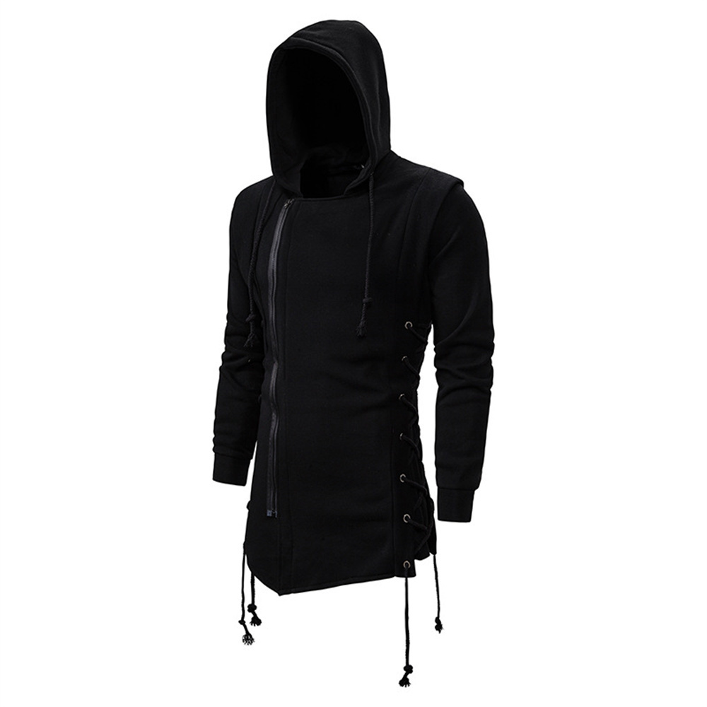 Men's Hoodies Sweatshirts Autumn Casual Solid Long Sleeve Hoodie Slim Fit Dark Hooded Loose Jacket Coats 220929