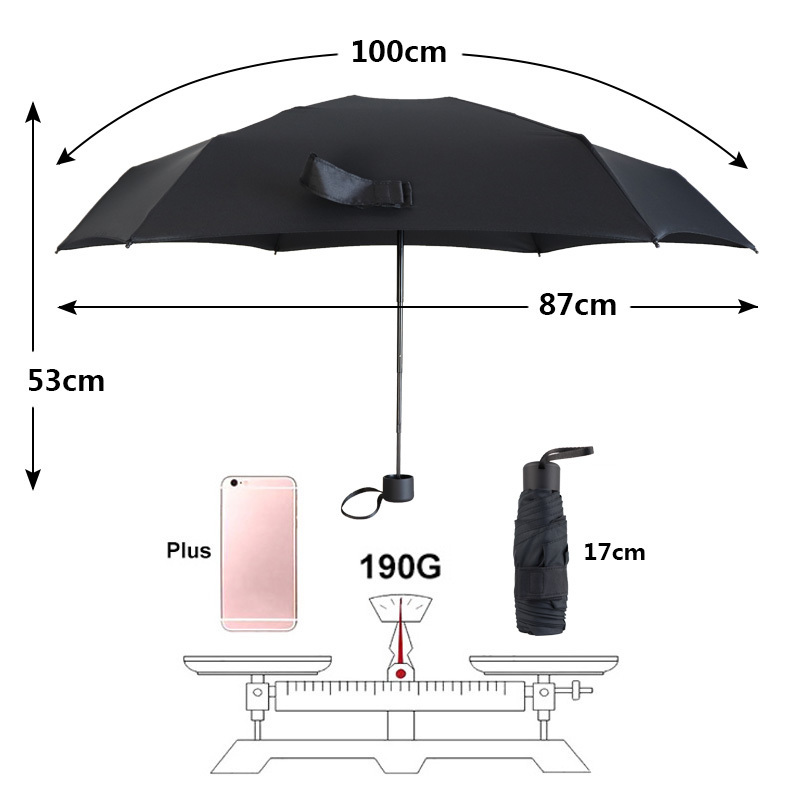 Umbrellas Super Light 190g Mini Pocket Rain Women Small Windproof Folding Travel Compact Men's 220929