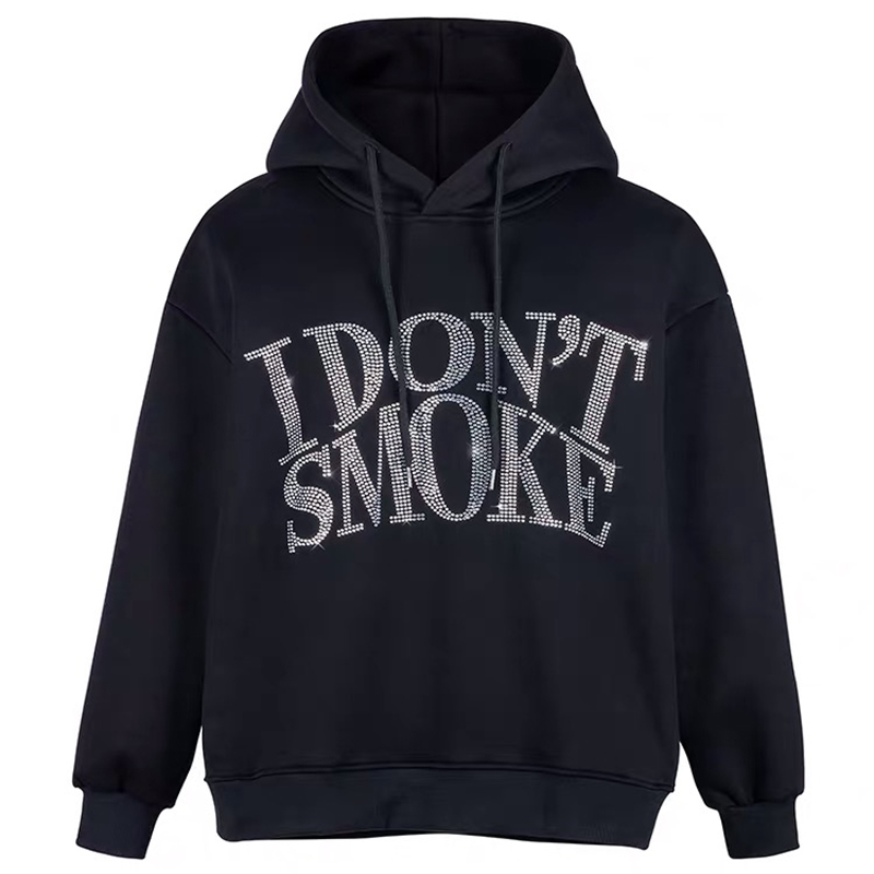Women's Hoodies Sweatshirts Ladies Dont smoke Sweatshirt Hoodie Top Casual Loose Long Sleeves Women Pullover Sweatshirt egirl black hoodie 220928