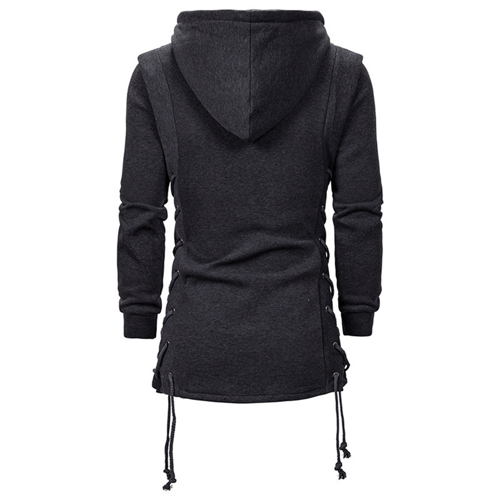 Men's Hoodies Sweatshirts Autumn Casual Solid Long Sleeve Hoodie Slim Fit Dark Hooded Loose Jacket Coats 220929