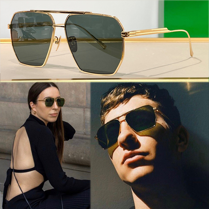 Designer Classic Metal Sunglasses Brand Green Eyewear 1012 Gold Frame Sun Glasses Men Women Mirror Sunglasses Polaroid Glass Lens occhiali da sole Italy With Box
Designer Classic Metal Sunglasses Brand Green Eyewear 1012 Gold Frame Sun Glasses Men Women Mirror Sunglasses Polaroid Glass Lens occhiali da sole Italy With Box