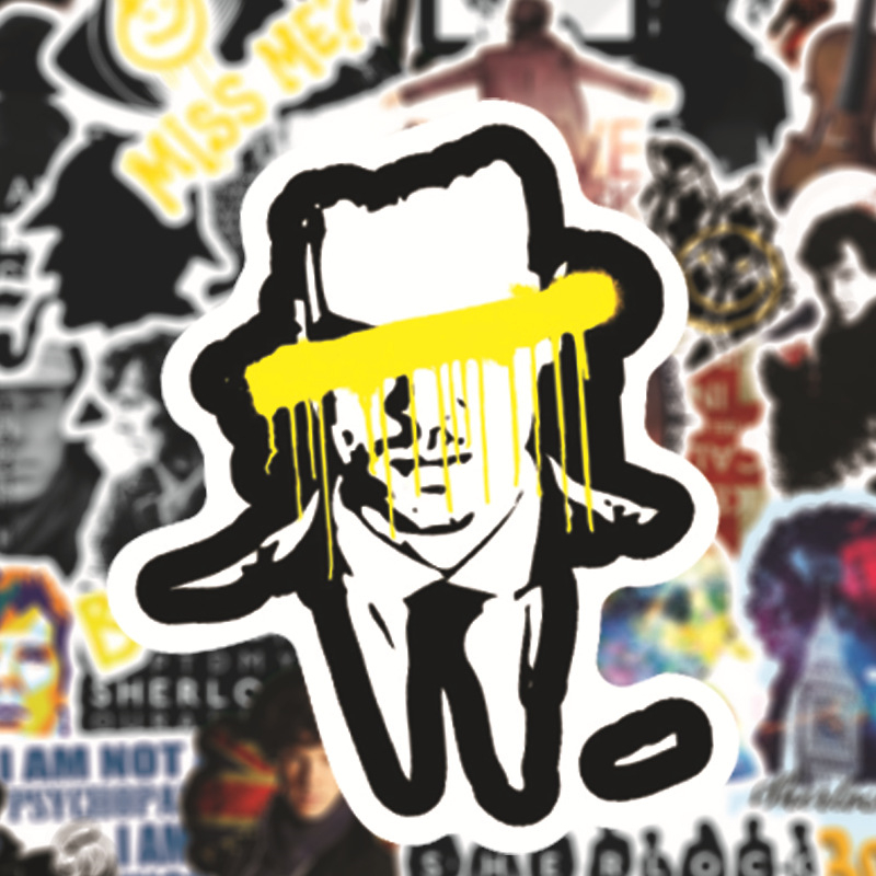 50PCS British TV Show Sherlock Holmes Stickers Graffiti Kids Toy Skateboard car Motorcycle Bicycle Sticker Decals Wholesale