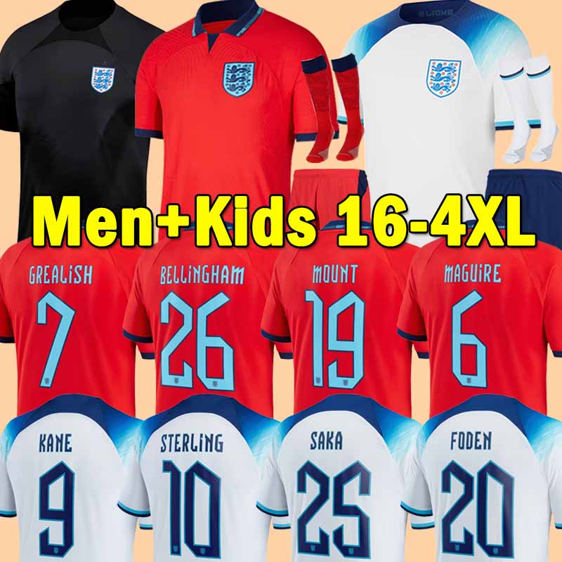 XXXL 4XL 2022 KANE SANCHO soccer jerseys GREALISH STERLING RASHFORD 22 23 eNGLanDS Football Shirts MOUNT BELLINGHAM FODEN SAKA WALKER Men Kids Kits Sets Uniforms, 22-23 commemorate-black