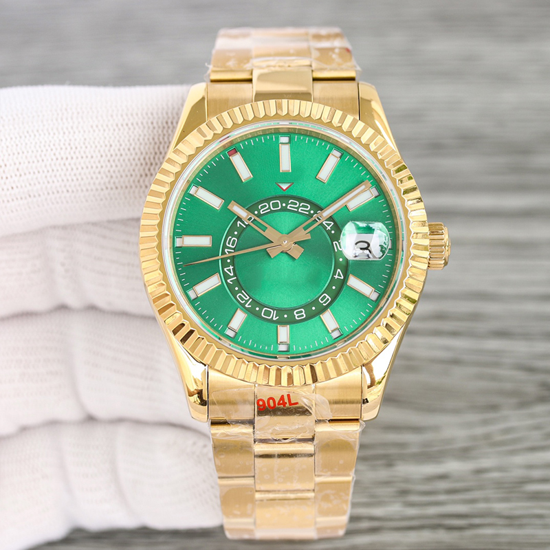 golden Designer mens watches montre de luxe automatic wristwatch 42mm stainless steel Swim wristwatches sapphire luminous SKY calendar watch Orologio calendar, Waterproof
golden Designer mens watches montre de luxe automatic wristwatch 42mm stainless steel Swim wristwatches sapphire luminous SKY calendar watch Orologio calendar, Waterproof