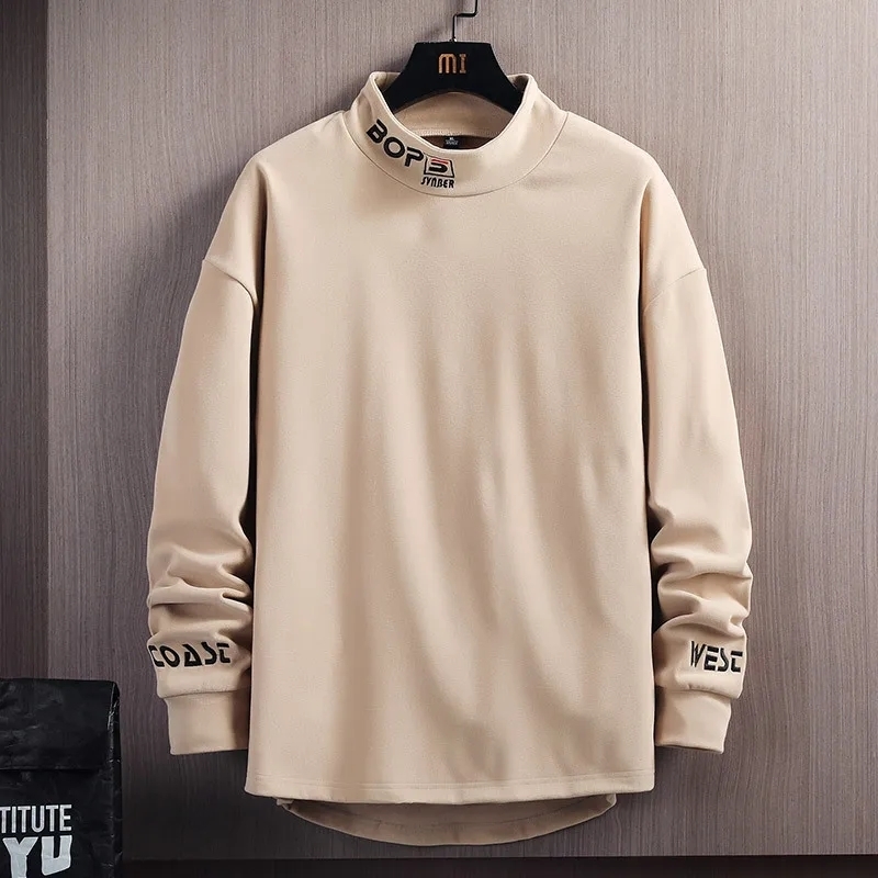 Men's Hoodies Sweatshirts Stand Collar Tops Spring Autumn s Embroidery Hip Hop Sweatshirt Loose Hoodie Casual Pullovers 220929