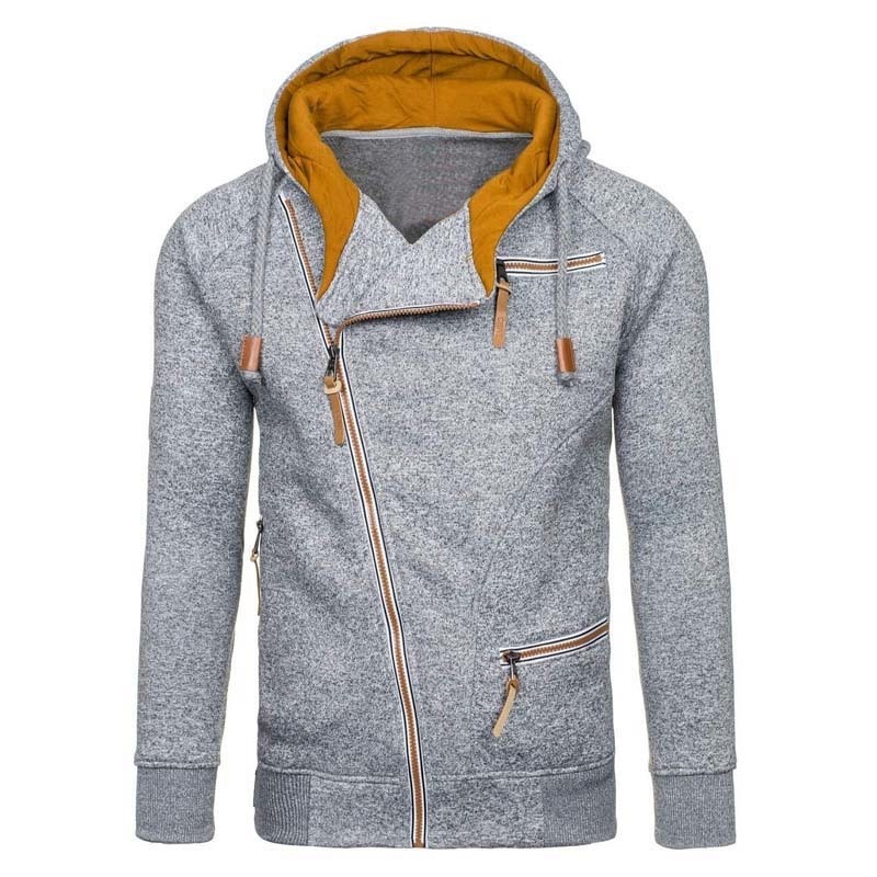 Men's Hoodies Sweatshirts Hoodie Autumn Casual Solid Long Sleeve s Slim Zipper Hoody Sweatshirt Hooded Streetwear 220929