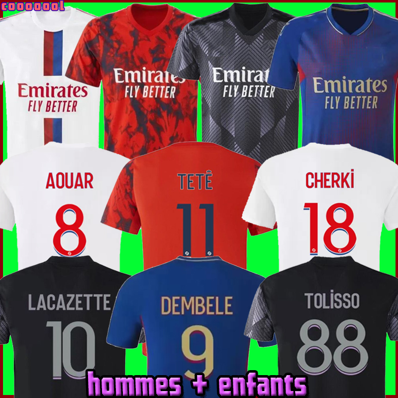 OL soccer jersey 22 23 Maillot 4TH 2022 2023 digital fourth football shirt TOKO EKAMBI BRUNO G CHERKI AOUAR HOME KADEWER Lyon men kids kit uniforms
