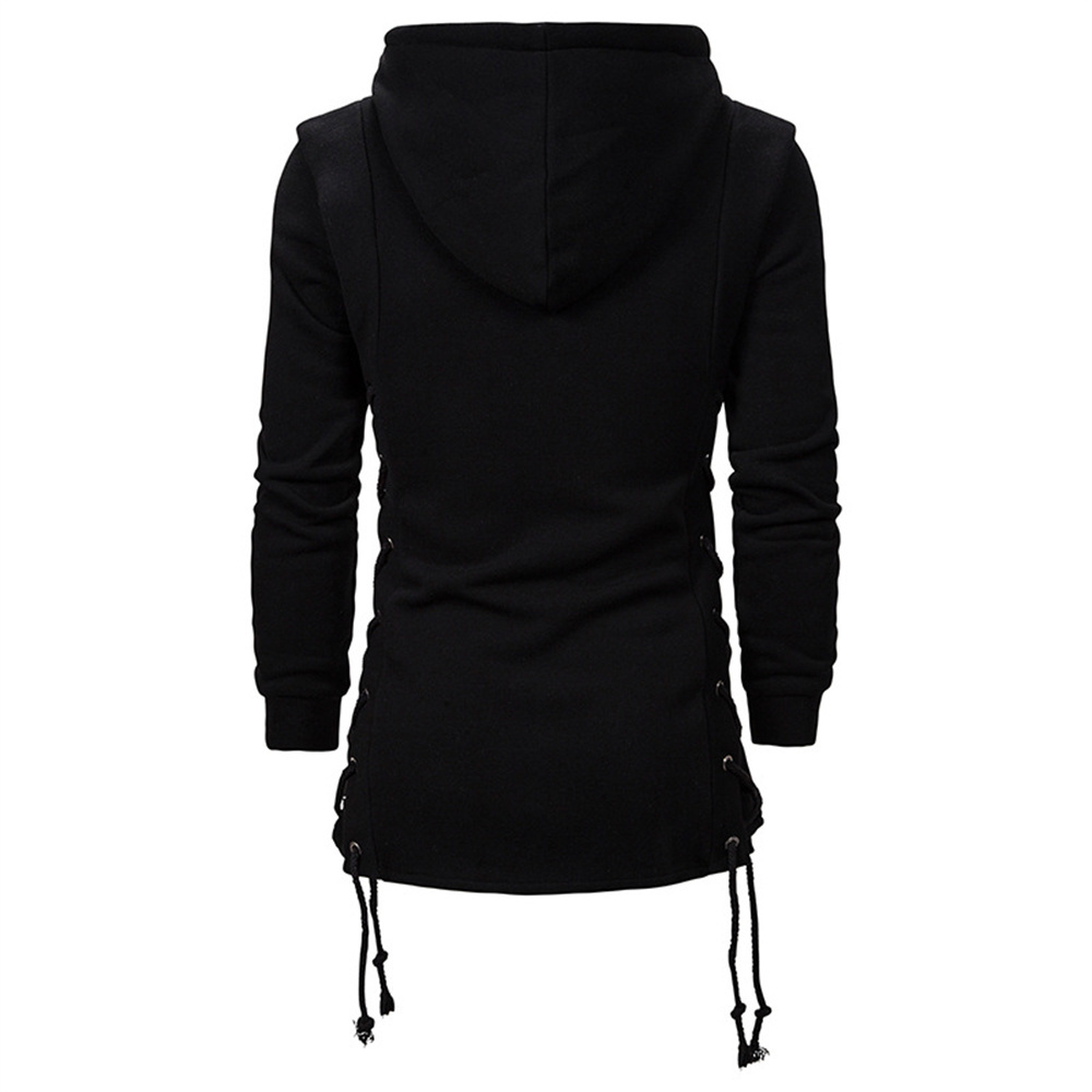 Men's Hoodies Sweatshirts Autumn Casual Solid Long Sleeve Hoodie Slim Fit Dark Hooded Loose Jacket Coats 220929