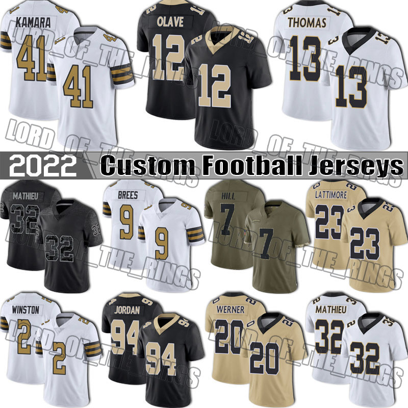 Alvin Kamara Football Jerseys Michael Thomas Marshon Lattimore 12 Chris Olave Tyrann Mathieu Jersey New Orleans Saints Jameis Winston Taysom Hill Jarvis Landry, Woman custom jersey (st)
Alvin Kamara Football Jerseys Michael Thomas Marshon Lattimore 12 Chris Olave Tyrann Mathieu Jersey New Orleans Saints Jameis Winston Taysom Hill Jarvis Landry, Woman custom jersey (st)