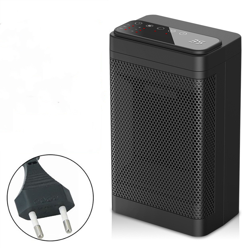 Adjustable Portable Space Heaters 1500W PTC Ceramic Electric Heater with Digital Thermostat Quiet Small Heater Fast Safety Heating for Office Home Ind