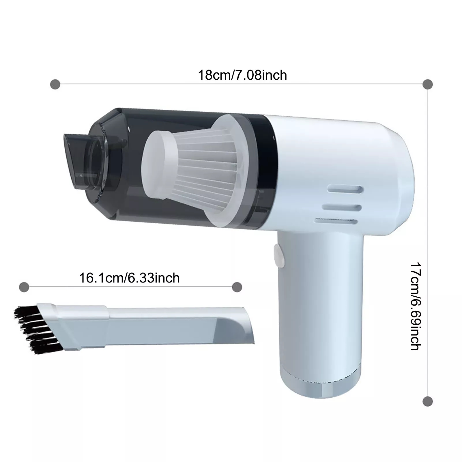 Portable wet and dry car vacuum cleaner for household appliances 120W power 9000pa suction mini 2022 new wireless cleaner196H8496339