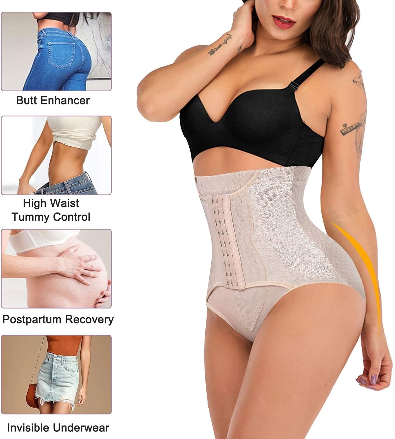 Womens Shapers Tummy Control Panties for Women Shapewear Butt Lifter Short High Waist Trainer Corset Slimming Body Shaper Underwear 220929wtt