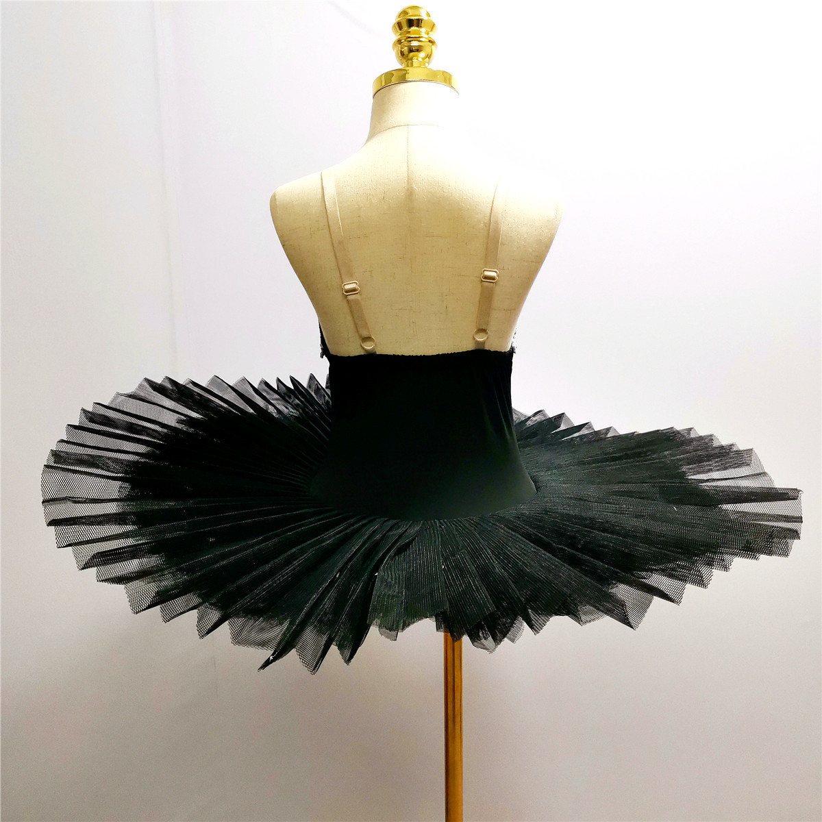 Dancewear Black Ballet Tutu Skirt For Children's Swan Lake Costumes Kids Belly Dance Clothing Stage Performance Dress 220929