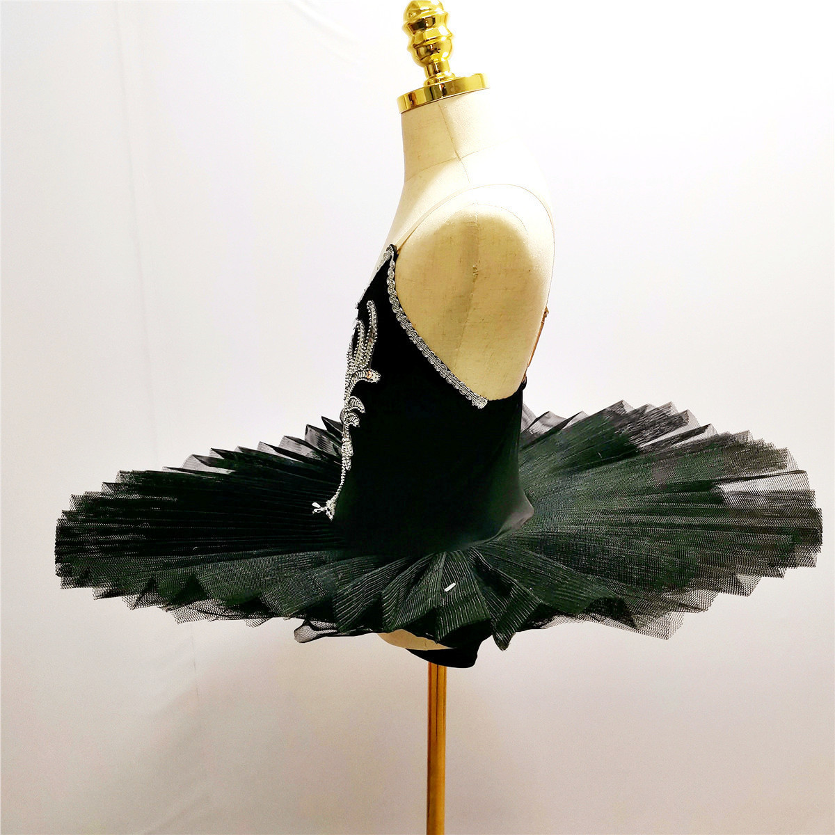 Dancewear Black Ballet Tutu Skirt For Children's Swan Lake Costumes Kids Belly Dance Clothing Stage Performance Dress 220929
