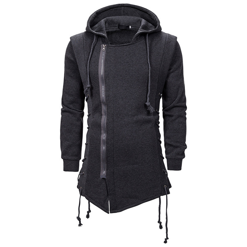 Men's Hoodies Sweatshirts Autumn Casual Solid Long Sleeve Hoodie Slim Fit Dark Hooded Loose Jacket Coats 220929