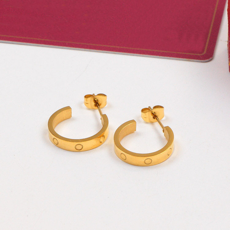 Designer charms studs Jewelry Personalized Earrings Vintage Boho Earring High Quality Stainless Steel Earrings Rose Gold Color Charm Fashion Luxury Jewellry