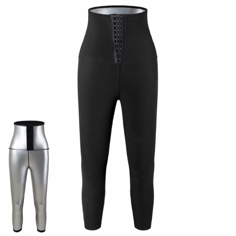 Womens Shapers Women Abdomen Control HipLifting Sweat Sauna Pants High Waist Burning Fat Fitness Breasted NinePoint Pants 220929wtt