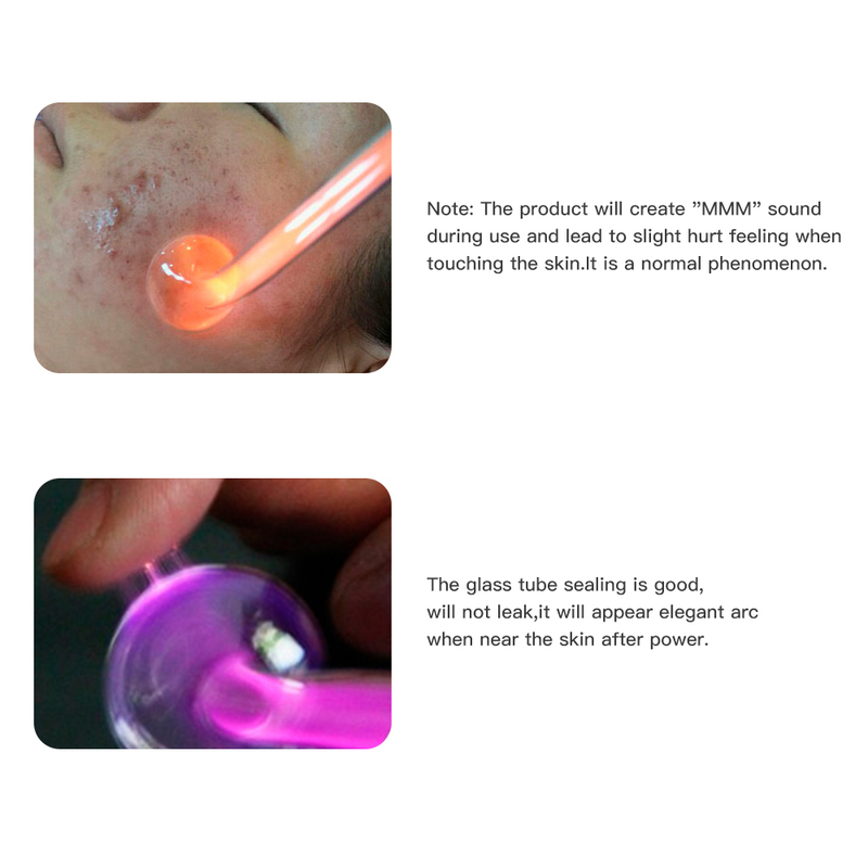 High Frequency Machine Electrode Glass Tube Wand Electrotherapy Skin Tightening Acne Spot Wrinkles Remover Beauty Tools 220428