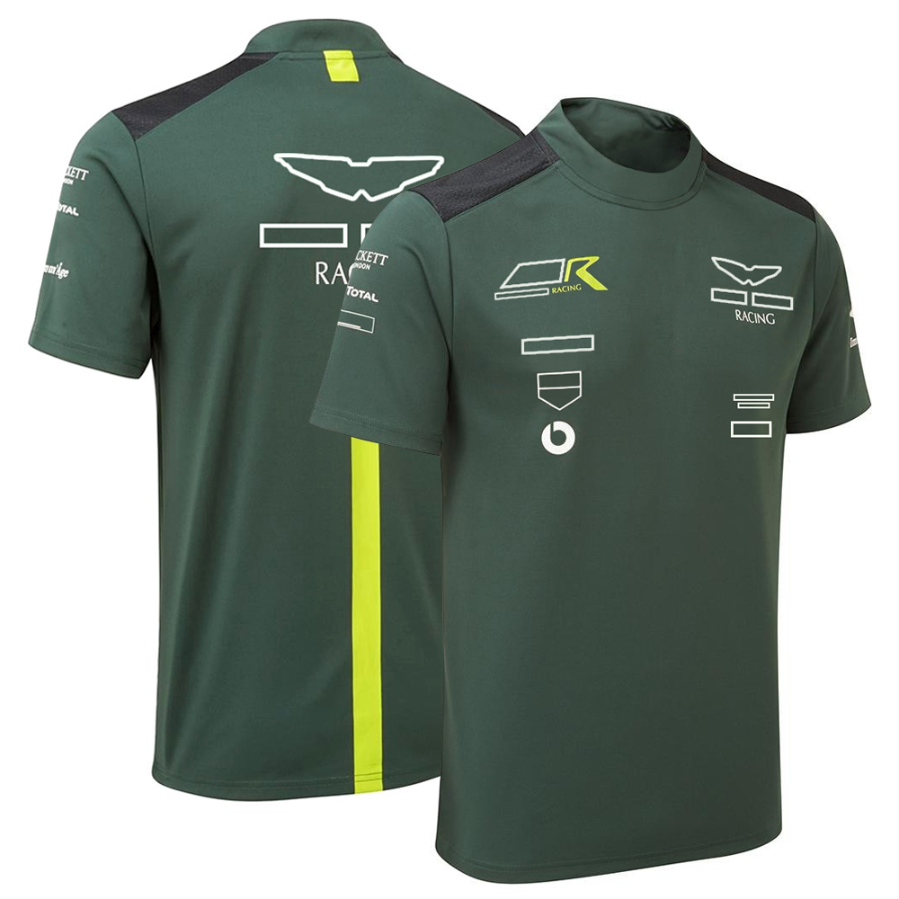 Official Team Same Driver T-Shirt Formula 1 Racing Polo Shirt Short Sleeve F1 Fans Summer Fashion Green Jersey T-shirt Custom d 985