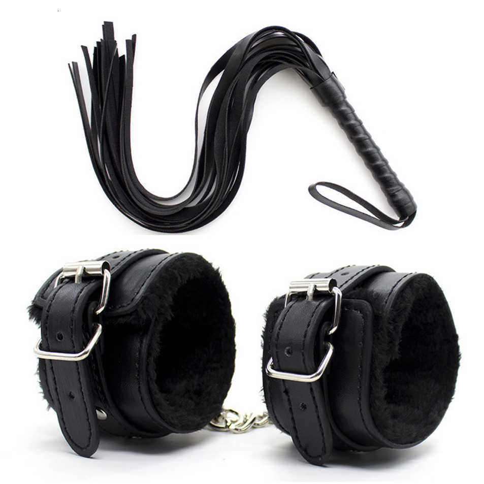 Vibrator Massager Woman Lingerie Leather Whip Flogger Plush Sex Handcuffs Bondage Slave Exotic Accessories Toys for Couples Games
