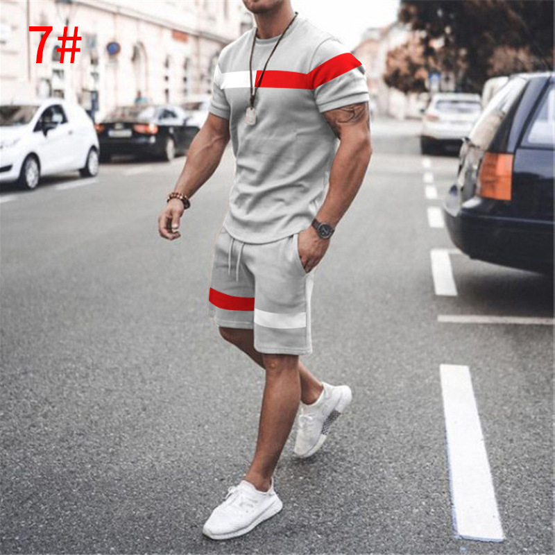 Men's Tracksuits Summer T-Shirt Set 100% synthetic material Comfortable and Cool Men Tracksuit T-shirt Shorts outfits Sets Oversized Cloth 220929