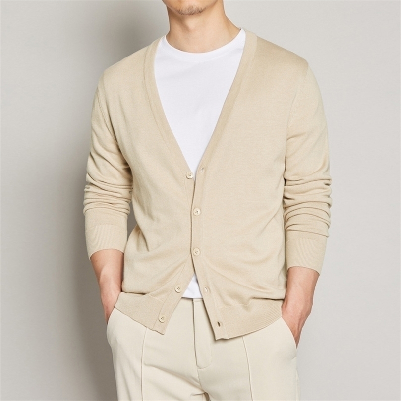 Mens Sweaters cardigan male Solid color knitted sweater Autumn Winter cotton cardigan men casual Home buttons cardigans mens coat 220929