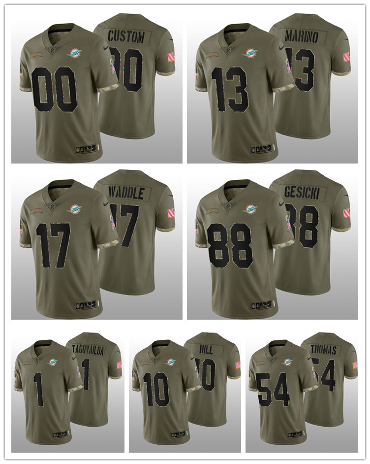 Football Jersey Miami''Dolphins''MEN Tua Tagovailoa Tyreek Hill Jaylen Waddle Dan Marino Mike Gesicki 2022 Salute To Service
Football Jersey Miami''Dolphins''MEN Tua Tagovailoa Tyreek Hill Jaylen Waddle Dan Marino Mike Gesicki 2022 Salute To Service