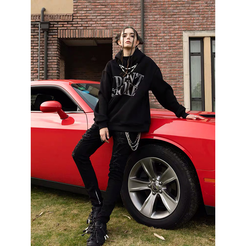 Women's Hoodies Sweatshirts Ladies Dont smoke Sweatshirt Hoodie Top Casual Loose Long Sleeves Women Pullover Sweatshirt egirl black hoodie 220928