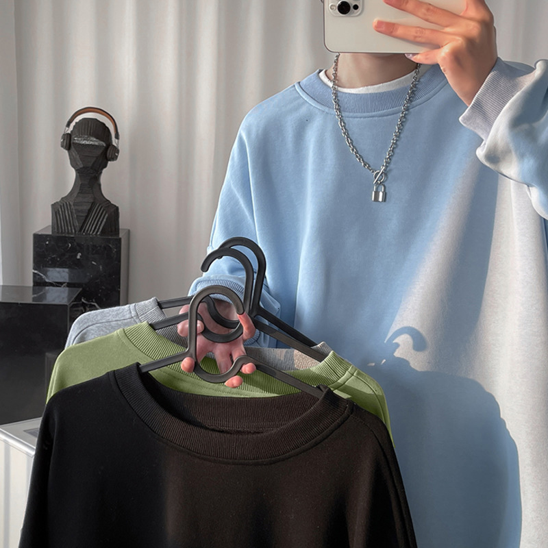 Men's Hoodies Sweatshirts HybSkr Harajuku Oversized Women Streetwear Black Hoodie Male Hiphop Winter Basic 220929