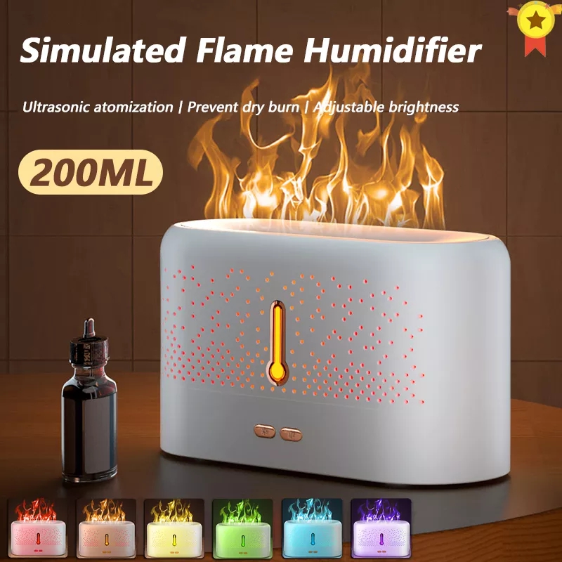 200ML flame humidifier USB essential oil aromatherapy machine simulation ultrasonic home office air freshener fragrance sleep atomizer
200ML flame humidifier USB essential oil aromatherapy machine simulation ultrasonic home office air freshener fragrance sleep atomizer