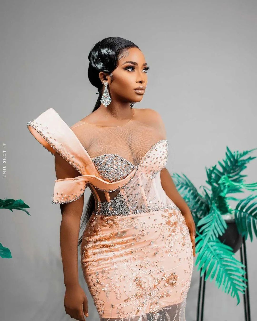 Aso 2022 Arabic Ebi Luxurious Mermaid Prom Dresses Beaded Crystals Lace Evening Formal Party Second Reception Birthday Engagement Gowns Dress ZJ780